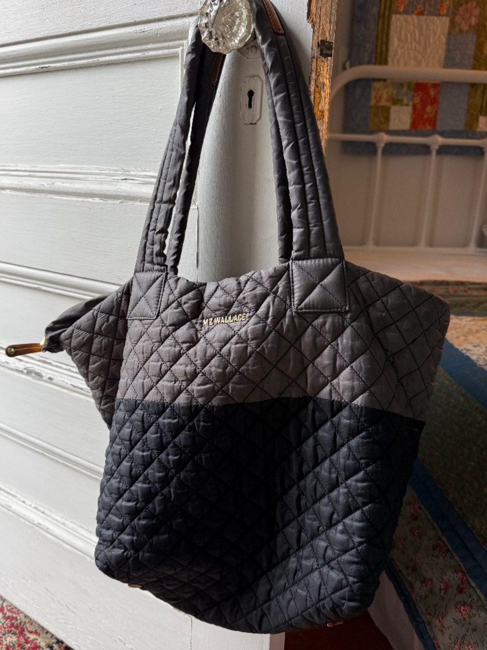 MZ Wallace Large Black Quilted Tote